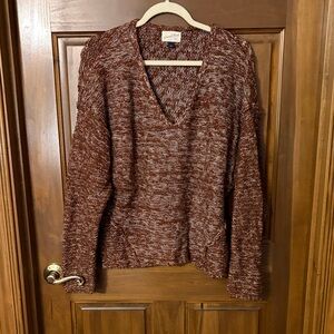 Universal Thread Women's V-Neck Marled Sweater - Brown